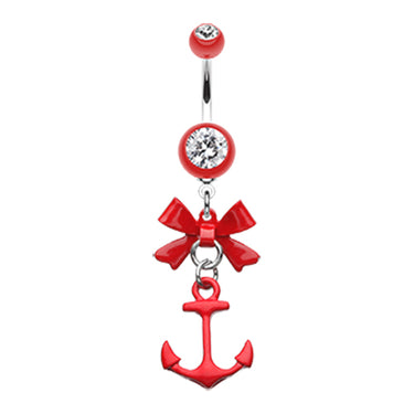 Party Boat Anchor Navel Ring - Dangling Belly Ring. Navel Rings Australia.
