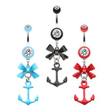 Party Boat Anchor Navel Ring - Dangling Belly Ring. Navel Rings Australia.