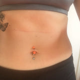 Colour Me UV Acrylic Belly Bars - Basic Curved Barbell. Navel Rings Australia.