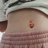 Metallic Coated Acrylic Navel Piercing Bars - Basic Curved Barbell. Navel Rings Australia.
