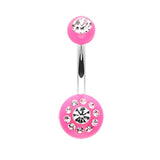 The Gem Dial Belly Bar - Fixed (non-dangle) Belly Bar. Navel Rings Australia.