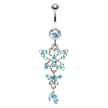 The Albatross Butterfly Navel Ring - Dangling Belly Ring. Navel Rings Australia.