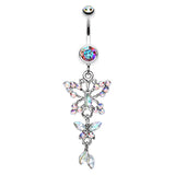 The Albatross Butterfly Navel Ring - Dangling Belly Ring. Navel Rings Australia.