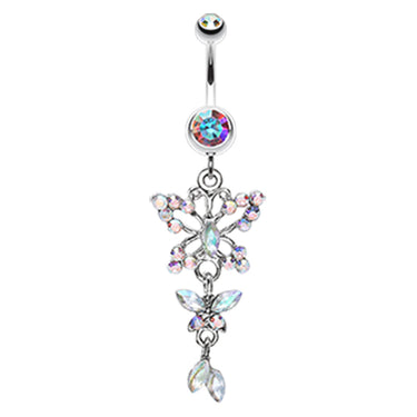 The Albatross Butterfly Navel Ring - Dangling Belly Ring. Navel Rings Australia.