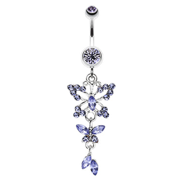 The Albatross Butterfly Navel Ring - Dangling Belly Ring. Navel Rings Australia.