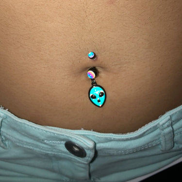 Outta Space Alien Belly Dangle - Dangling Belly Ring. Navel Rings Australia.