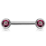 Classique 316L Surgical Steel Gem Nipple Barbells - Nipple Ring. Navel Rings Australia.