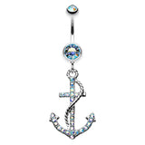 Ships Ahoy Anchor Belly Bar - Dangling Belly Ring. Navel Rings Australia.