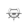 Nautical Wheel Septum Clicker