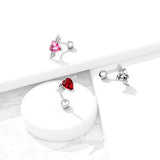 Reverse Angel Wing Heart Belly Ring - Reverse Top Down Belly Ring. Navel Rings Australia.