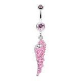 Malaikat Angel Belly Dangle - Dangling Belly Ring. Navel Rings Australia.
