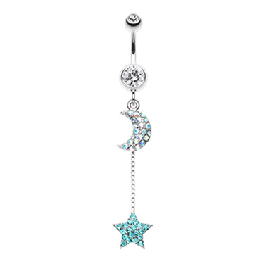 Aurora's Galactic Charmer Belly Dangle - Dangling Belly Ring. Navel Rings Australia.