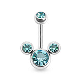 Mickey Mouse Bananabell Belly Bars - Basic Curved Barbell. Navel Rings Australia.