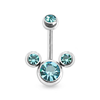 Mickey Mouse Bananabell Belly Bars - Basic Curved Barbell. Navel Rings Australia.