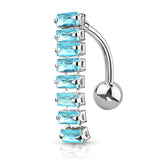 Viviana Reverse Belly Ring - Reverse Top Down Belly Ring. Navel Rings Australia.