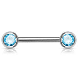 Classique 316L Surgical Steel Gem Nipple Barbells - Nipple Ring. Navel Rings Australia.