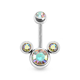 Mickey Mouse Bananabell Belly Bars - Basic Curved Barbell. Navel Rings Australia.