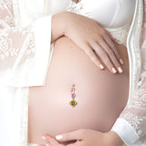 Jewelled Baby On Board Maternity Belly Ring - Maternity Belly Ring. Navel Rings Australia.
