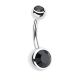Classique Gem Bananabell Belly Bars - Basic Curved Barbell. Navel Rings Australia.