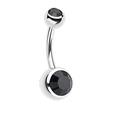 Classique Gem Bananabell Belly Bars - Basic Curved Barbell. Navel Rings Australia.