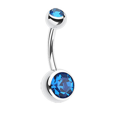 Classique Gem Bananabell Belly Bars - Basic Curved Barbell. Navel Rings Australia.