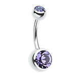Classique Gem Bananabell Belly Bars - Basic Curved Barbell. Navel Rings Australia.