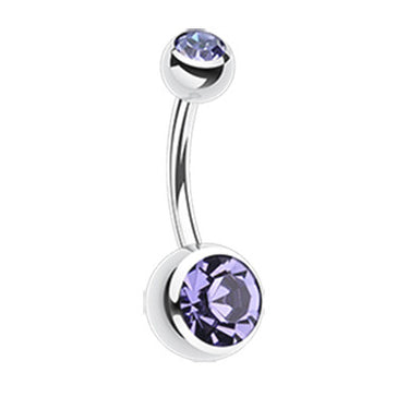 Classique Gem Bananabell Belly Bars - Basic Curved Barbell. Navel Rings Australia.