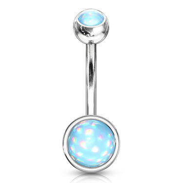 Misty Empress Disc Belly Bar - Basic Curved Barbell. Navel Rings Australia.