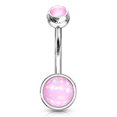 Misty Empress Disc Belly Bar - Basic Curved Barbell. Navel Rings Australia.