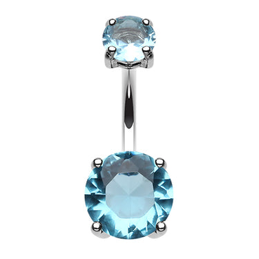 Steel Kingdom Gem Navel Bar - Fixed (non-dangle) Belly Bar. Navel Rings Australia.