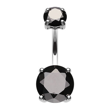 Steel Kingdom Gem Navel Bar - Fixed (non-dangle) Belly Bar. Navel Rings Australia.