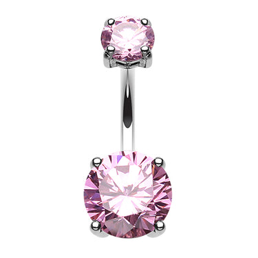 Steel Kingdom Gem Navel Bar - Fixed (non-dangle) Belly Bar. Navel Rings Australia.
