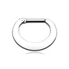 Classic Crescencia Loop Septum Clicker in Steel