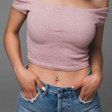 Buzzy Bee Belly Ring - Fixed (non-dangle) Belly Bar. Navel Rings Australia.