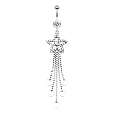 Star Struck Belly Chandelier - Dangling Belly Ring. Navel Rings Australia.