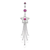 Star Struck Belly Chandelier - Dangling Belly Ring. Navel Rings Australia.