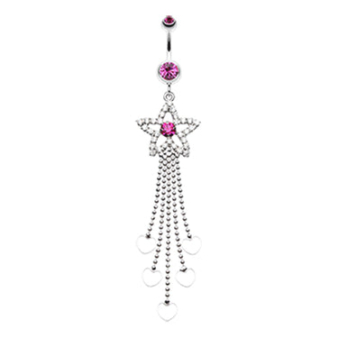 Star Struck Belly Chandelier - Dangling Belly Ring. Navel Rings Australia.