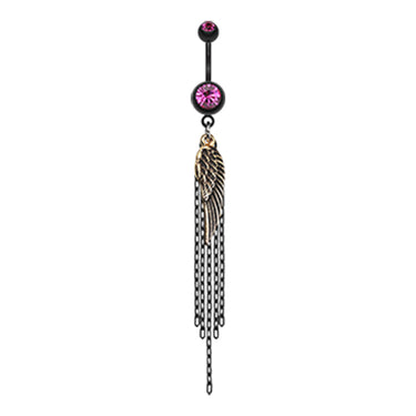 Descent of Angels Belly Dangle - Dangling Belly Ring. Navel Rings Australia.