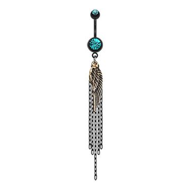 Descent of Angels Belly Dangle - Dangling Belly Ring. Navel Rings Australia.