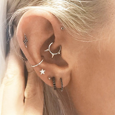 Diamond Eternity Earring by Maria Tash in 18K Gold - Earring. Navel Rings Australia.
