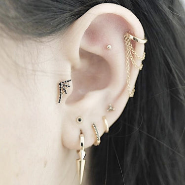 Diamond Eternity Earring by Maria Tash in 18K Gold - Earring. Navel Rings Australia.