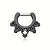 Midnight Lavada Lace Septum Clicker
