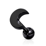 Universal Moon Earrings with Titanium Plating. Tragus and Cartilage Jewellery. - Earring. Navel Rings Australia.