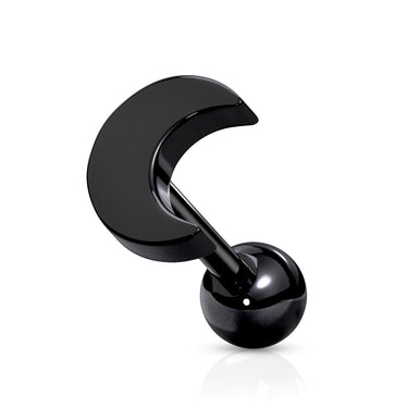 Universal Moon Earrings with Titanium Plating. Tragus and Cartilage Jewellery. - Earring. Navel Rings Australia.