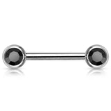 Classique 316L Surgical Steel Gem Nipple Barbells - Nipple Ring. Navel Rings Australia.
