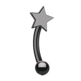 16g Petite Metallic Stars Reverse Belly Bar - Reverse Top Down Belly Ring. Navel Rings Australia.