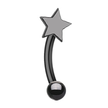 16g Petite Metallic Stars Reverse Belly Bar - Reverse Top Down Belly Ring. Navel Rings Australia.