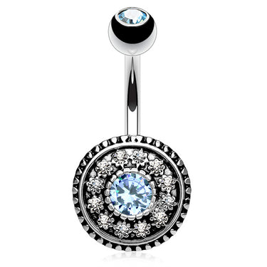 Toto Boho Belly Piercing - Fixed (non-dangle) Belly Bar. Navel Rings Australia.