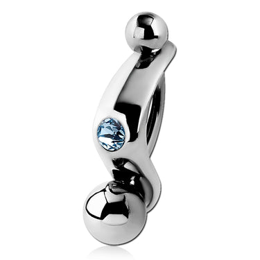 Classic Gem Belly Shield - Orbital and Shield. Navel Rings Australia.