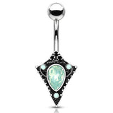 Misty Empress Tribal Belly Bar - Fixed (non-dangle) Belly Bar. Navel Rings Australia.